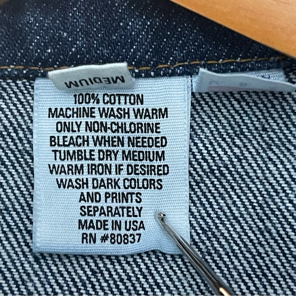 Vintage Men’s Acid Wash Denim Trucker Jacket M Union Pacific Resources 3D Letter - Picture 14 of 15
